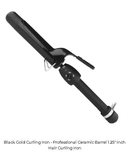 Stylecraft Black Gold Ceramic Professional  Curling Iron