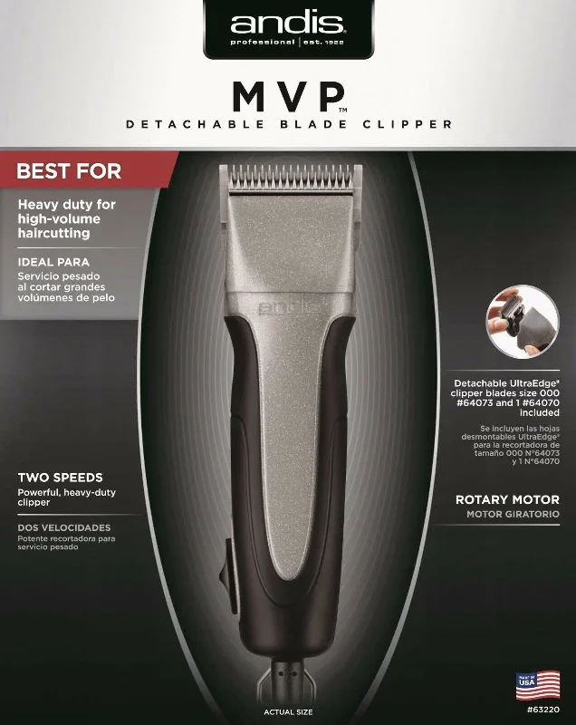 Andis Professional MVP 2-Speed Hair Clipper with Detachable Blade #63220