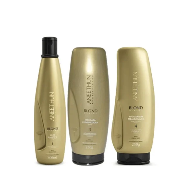 Blond System Shine Softness Hair Color Maintenance Kit 3 Itens - Aneethun