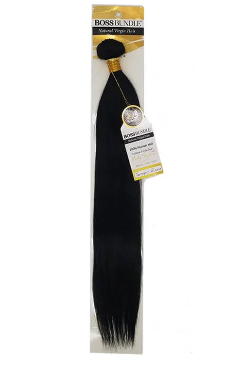 Bobbi Boss Gold Level Boss Bundle Yaky Straight Natural Virgin Weft Hair 22"