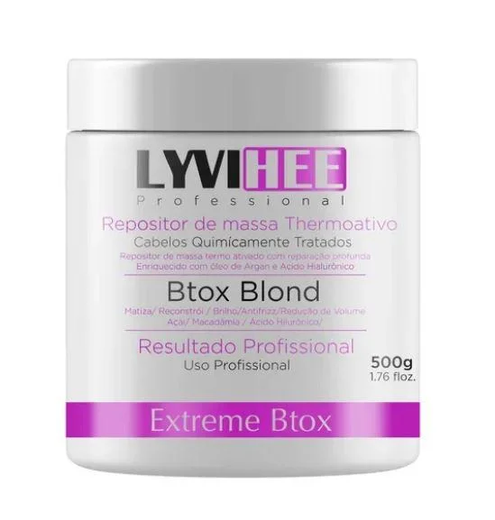 Extreme Anti Frizz Thermoactive Volume Reduction Btox Blond 500g - Lyvihee