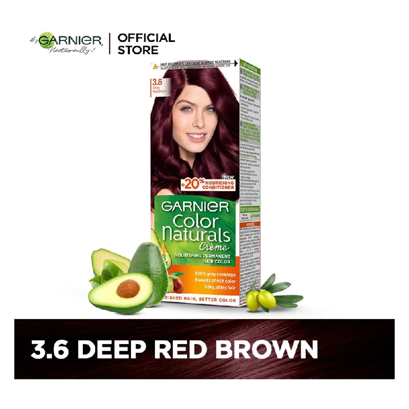 Garnier Color Naturals Creme Hair Colour 3.6 Deep Red Brown