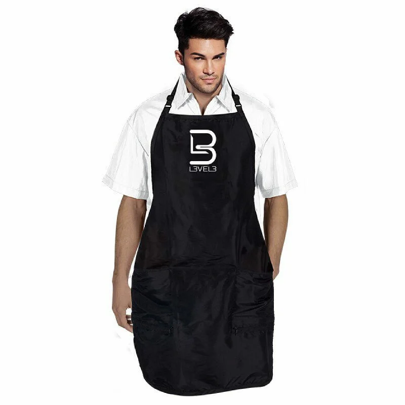 L3VEL3 Professional Barber Apron - Black