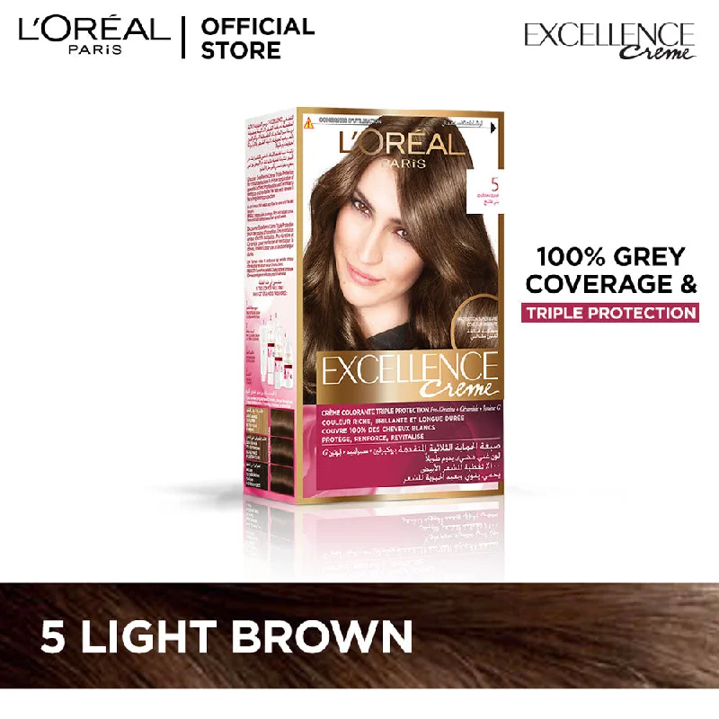 LOreal Paris Excellence Creme Hair Color -  5 Light Brown