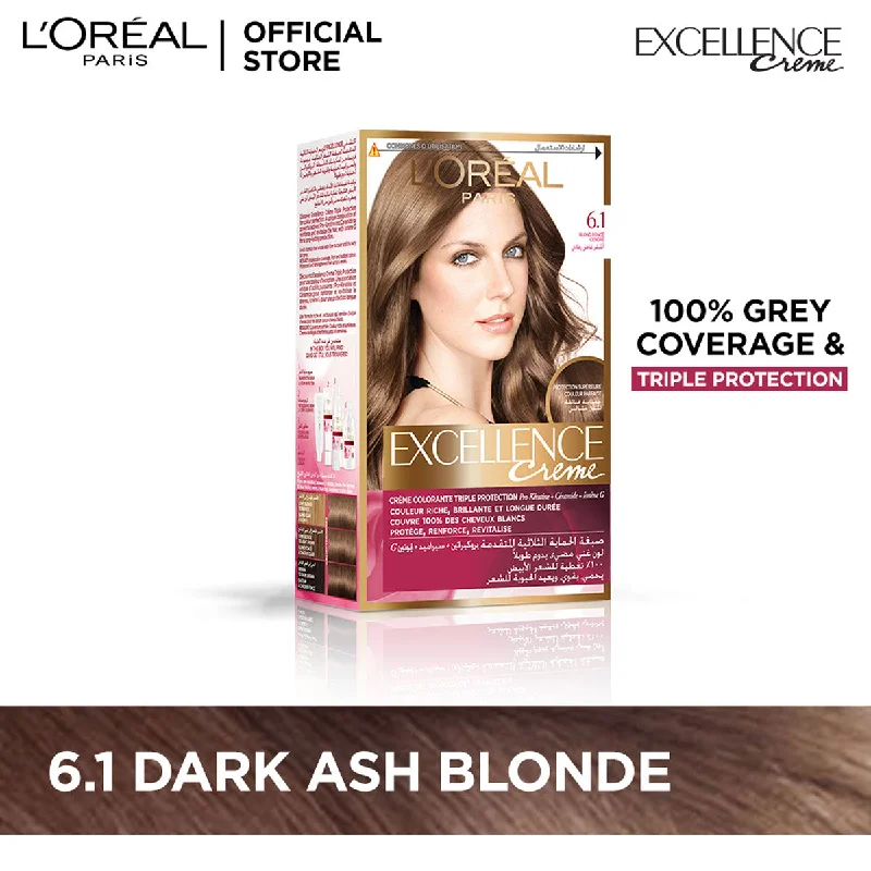 LOreal Paris Excellence Creme Hair Color -  6.1 Dark Ash Blonde