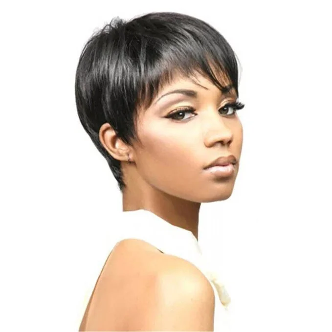 Luna Short Straight Wig for African American Women