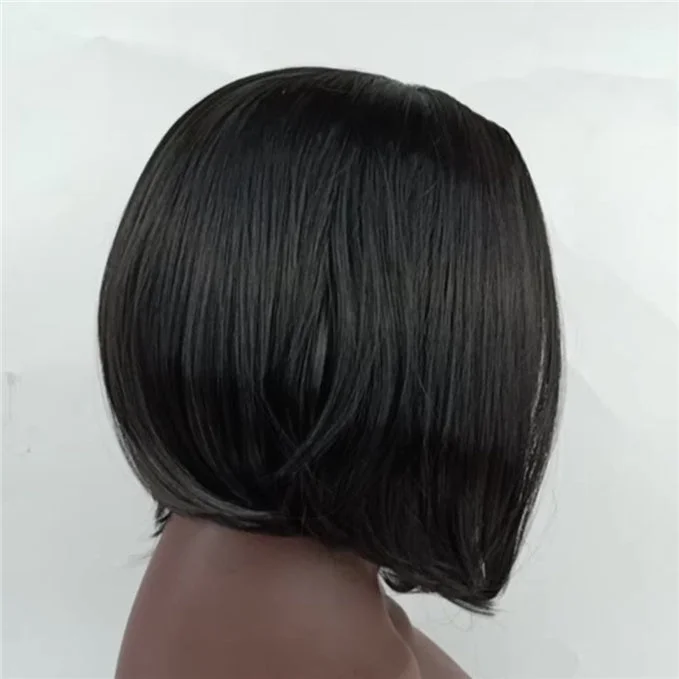 Luna Women Wig Asymmetrical Lovely Short Bob Straight for African American