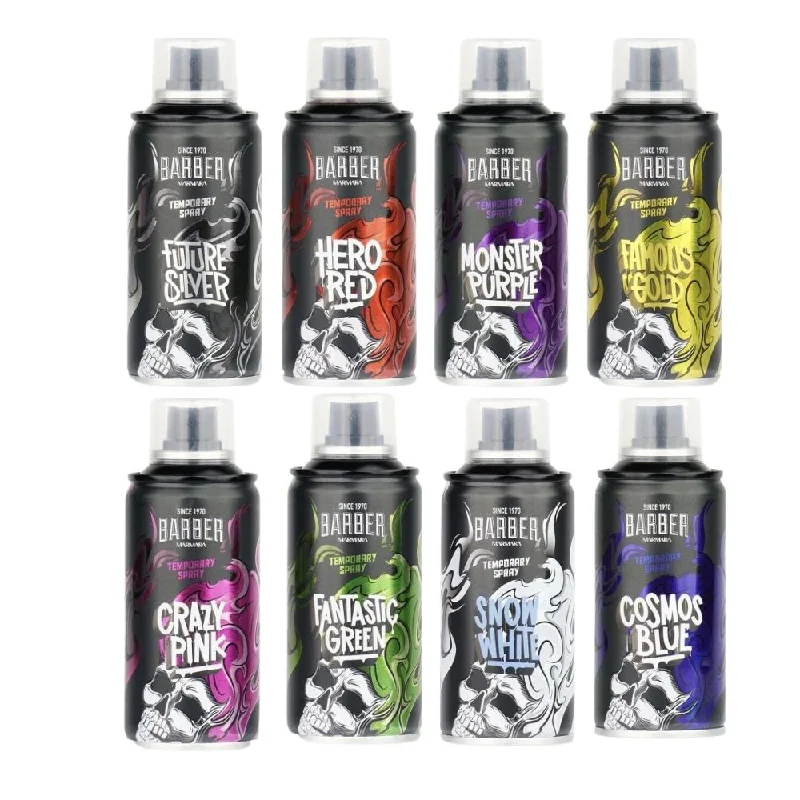 Marmara Barber Hair Color Spray, Mix Colors - 8 pcs