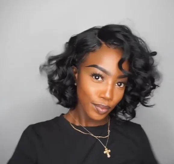 New Basic Cap Short Curly Bob