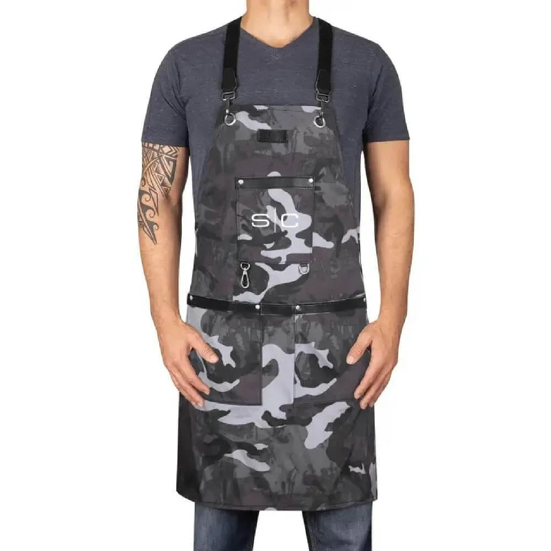 StyleCraft  Waterproof Barber Apron - Black Camo