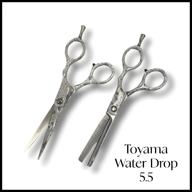 Toyama Thinner/Scissor Set 5.5" Water Drop Design