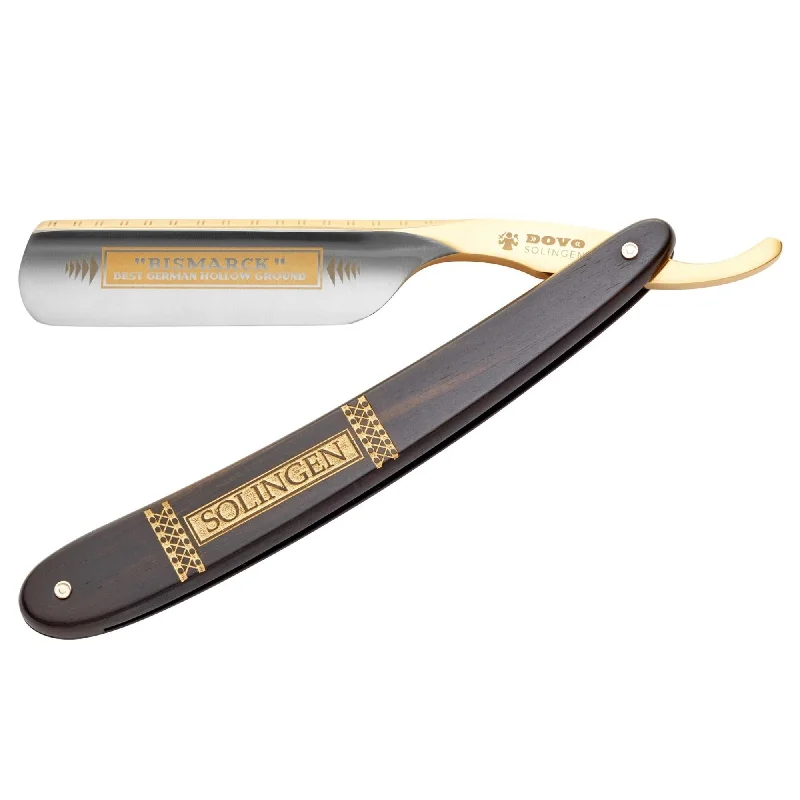 Dovo Bismark Straight Razor, Ebony Wood Handle 6/8 in.. Solingen, Germany