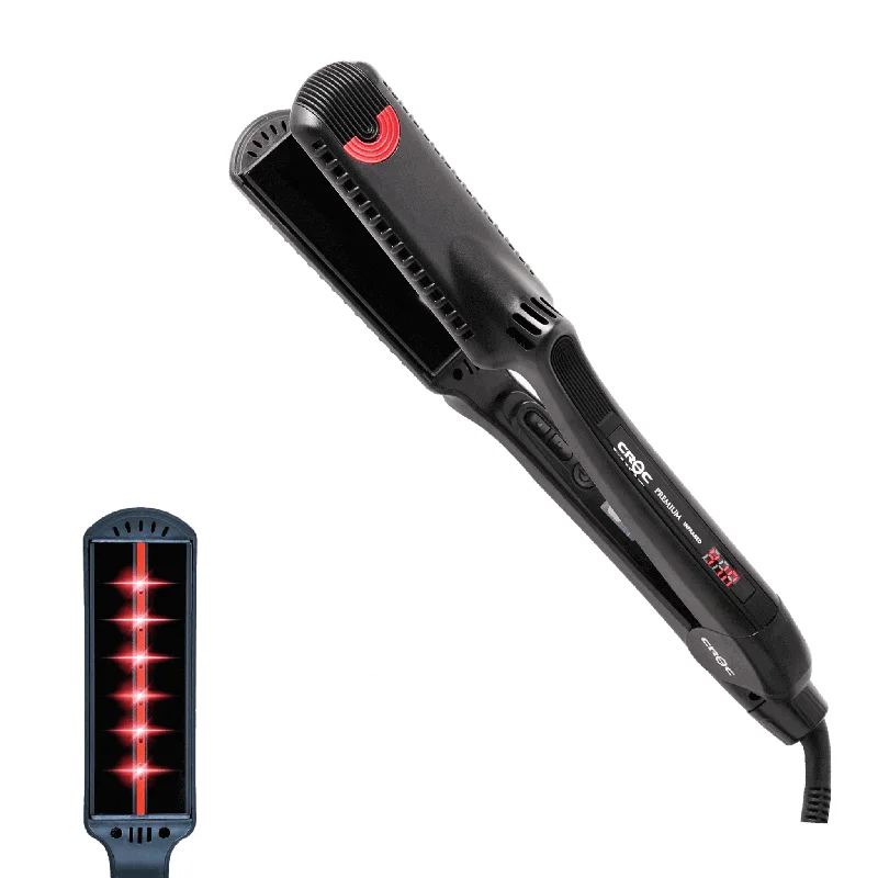 Premium Infrared Black Titanium Flat Iron 1.5"