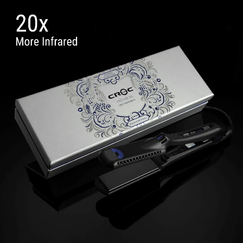 Premium Pico Infrared Black Titanium Flat Iron 1.5"