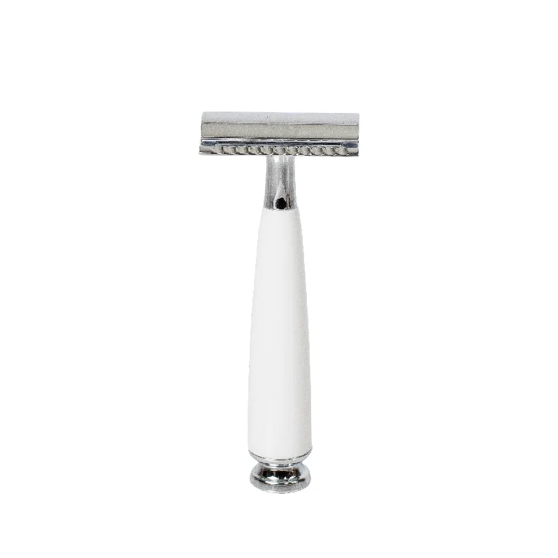 True North Double Edge Safety Razor, White