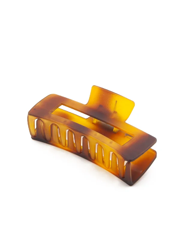 Mocha Rectangular Hair Clip- Amber Marle