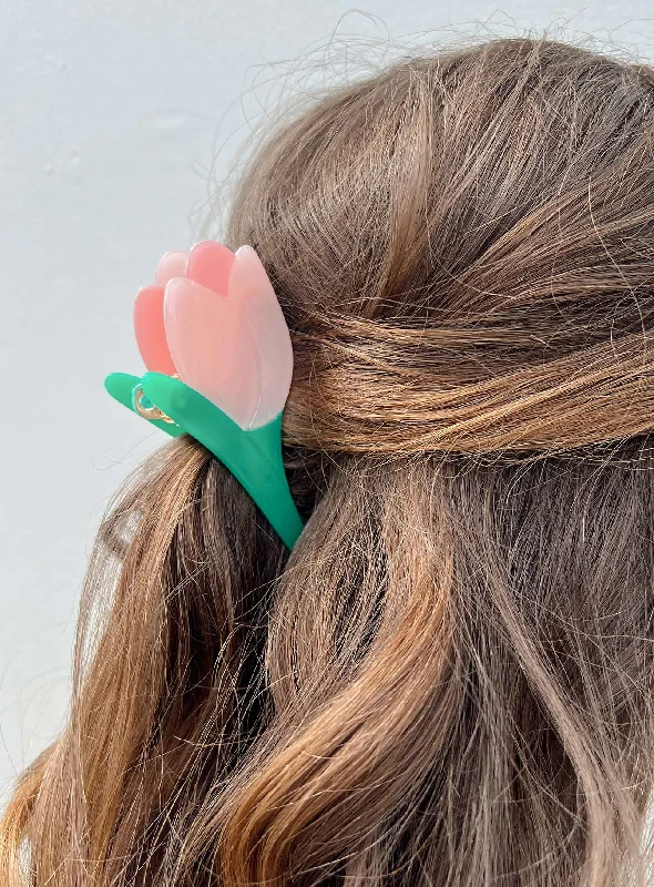 Tulip Hair Clip Pink